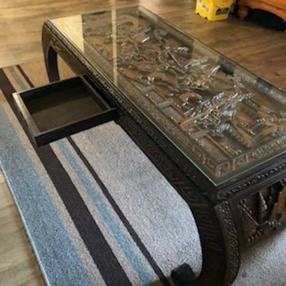 Hand carved Chinese coffee table